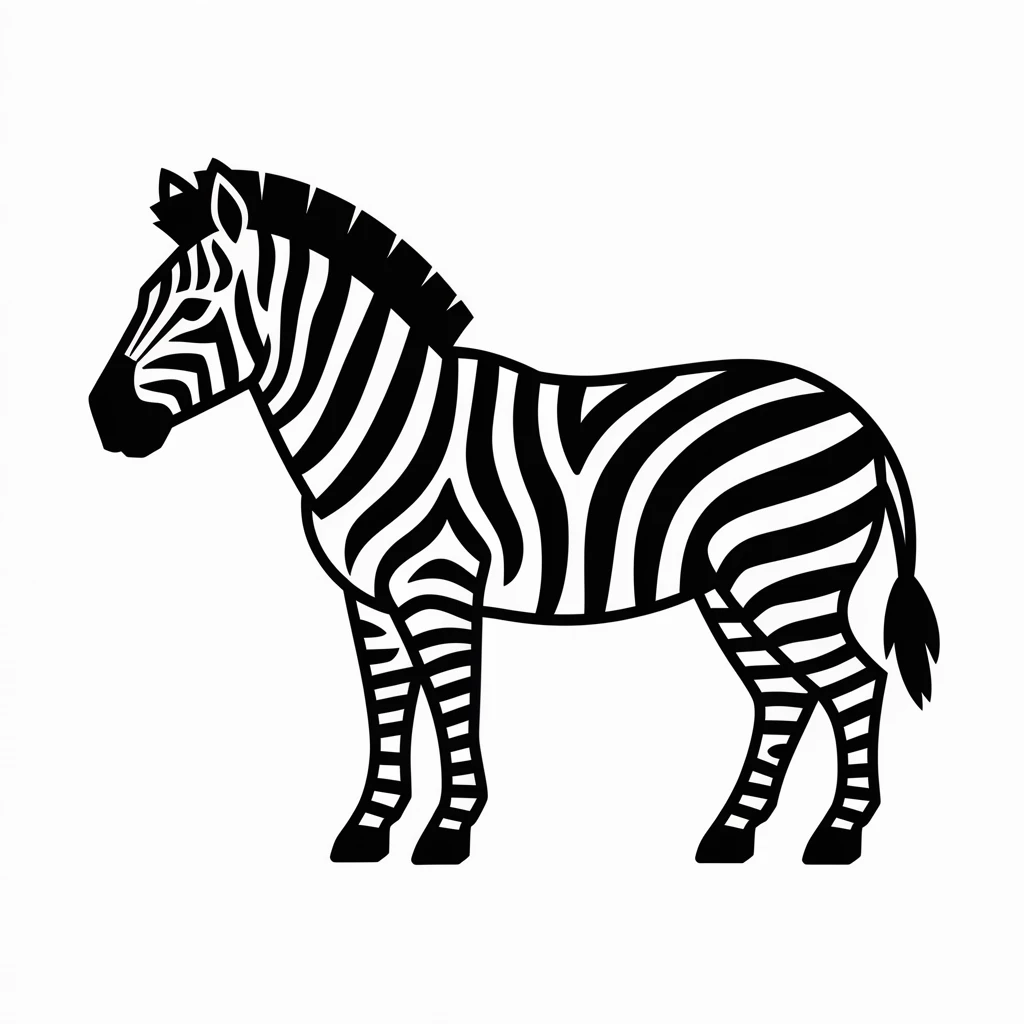 Zebra icon black silhouette emoji
