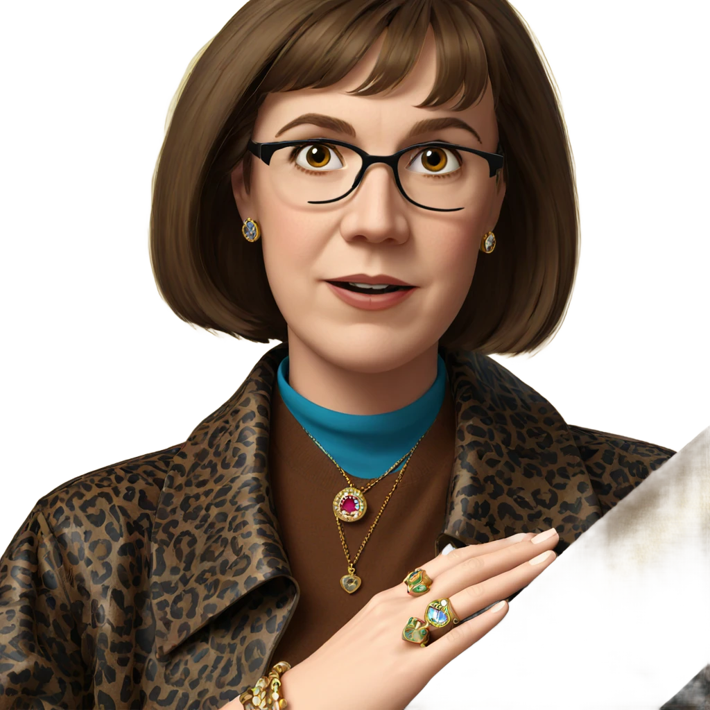 brown haired girl with jewelry emoji