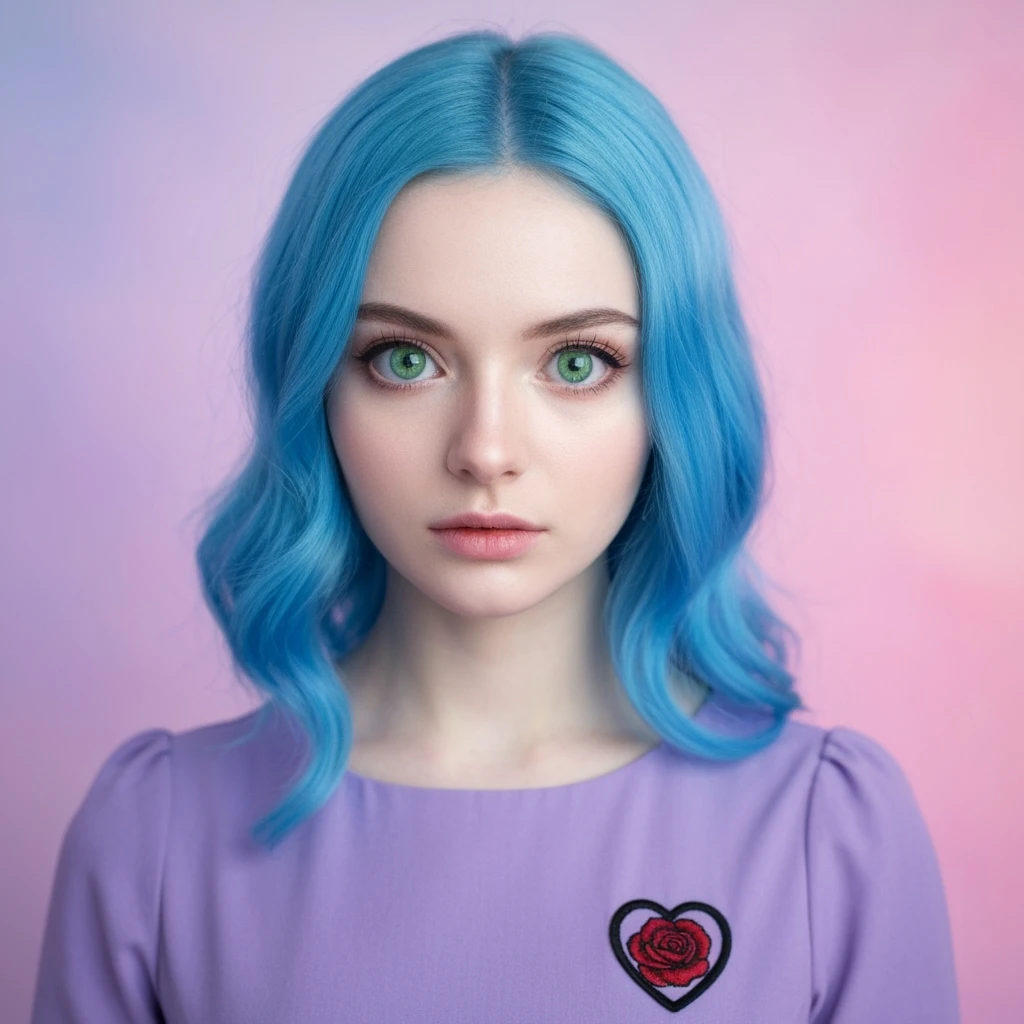 pastel goth profile picture with a heart accent, cute, expressive, minimal emoji