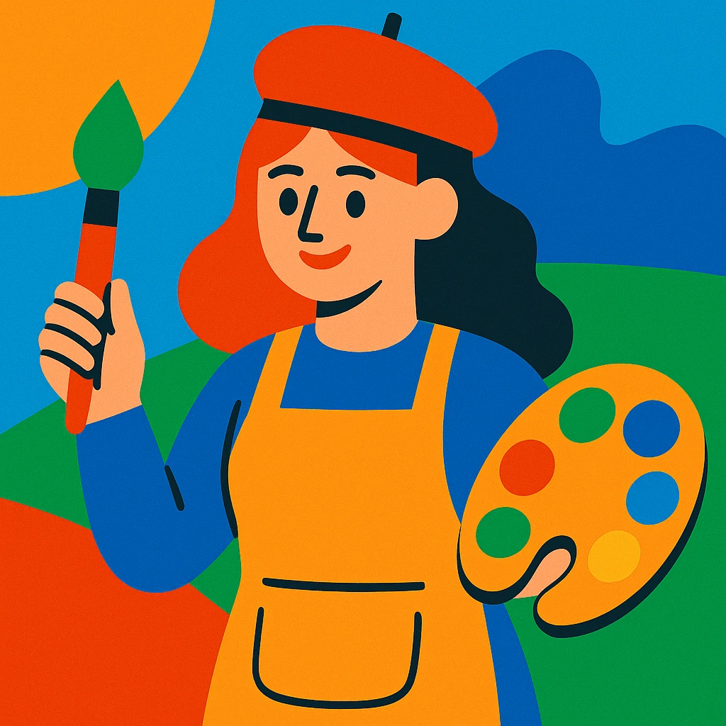 female painter emoji