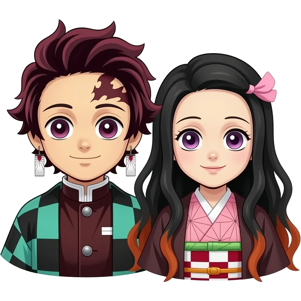 Tanjiro combined with nezuko emoji