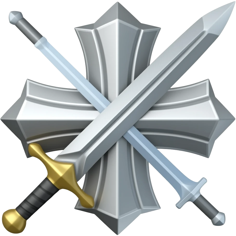 Cross shaped into sword emoji