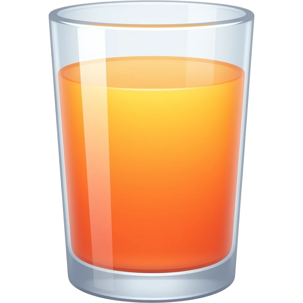 vibrant peach juice in glass emoji