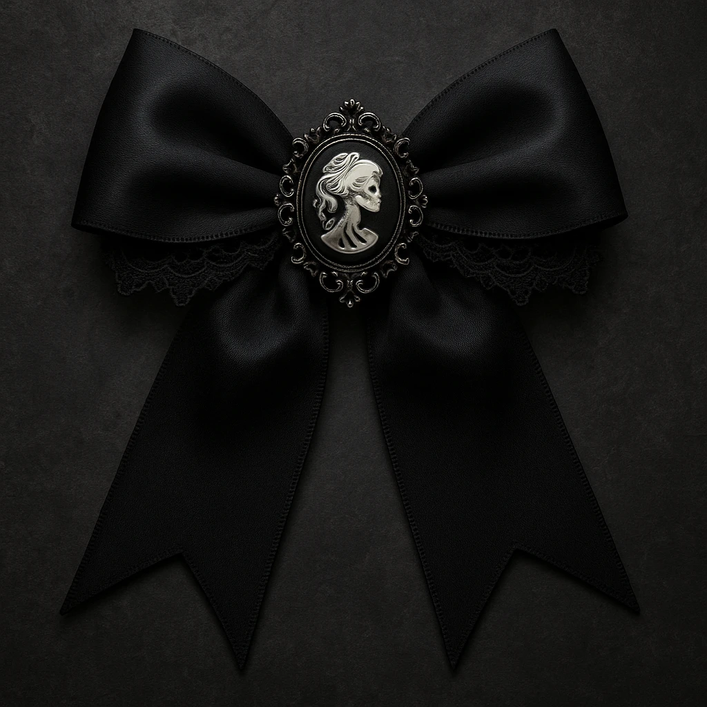 Goth bow emoji
