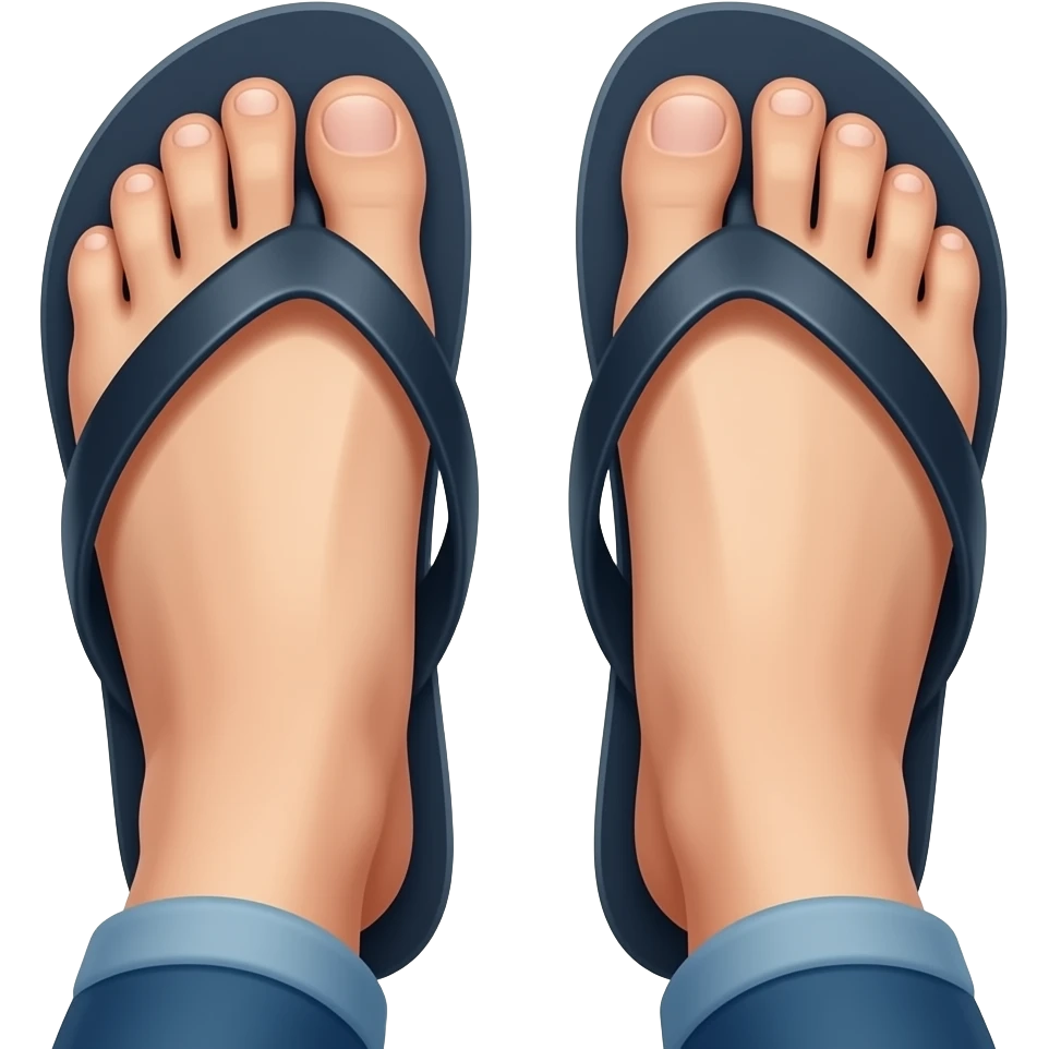 Elon musk feet in flip flops emoji
