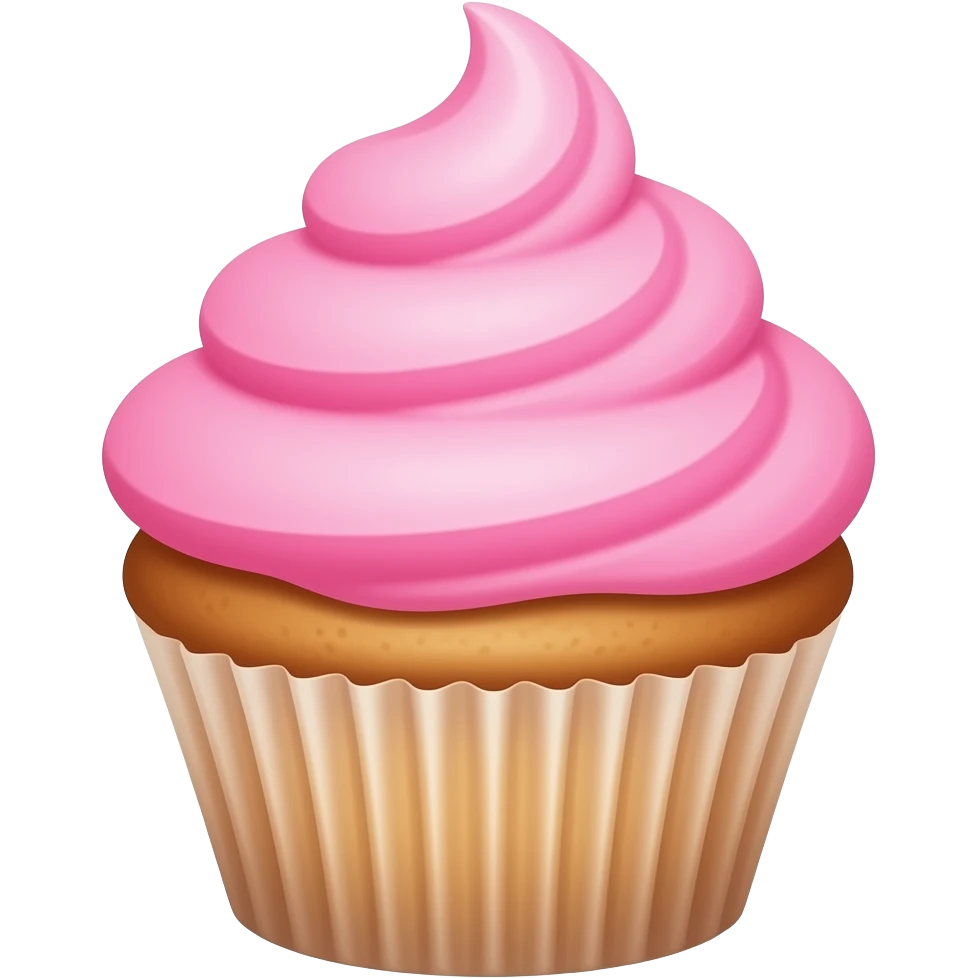 Cupcake with pink icing emoji