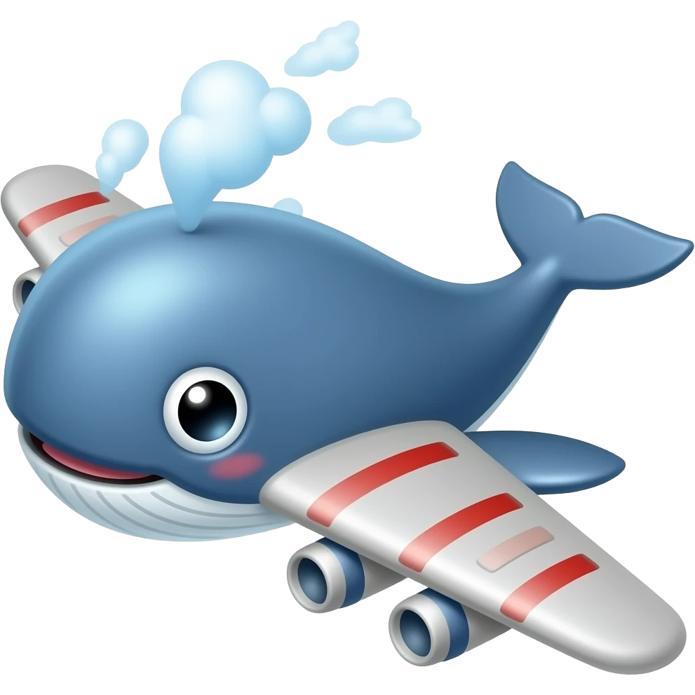 whale-aeroplane emoji