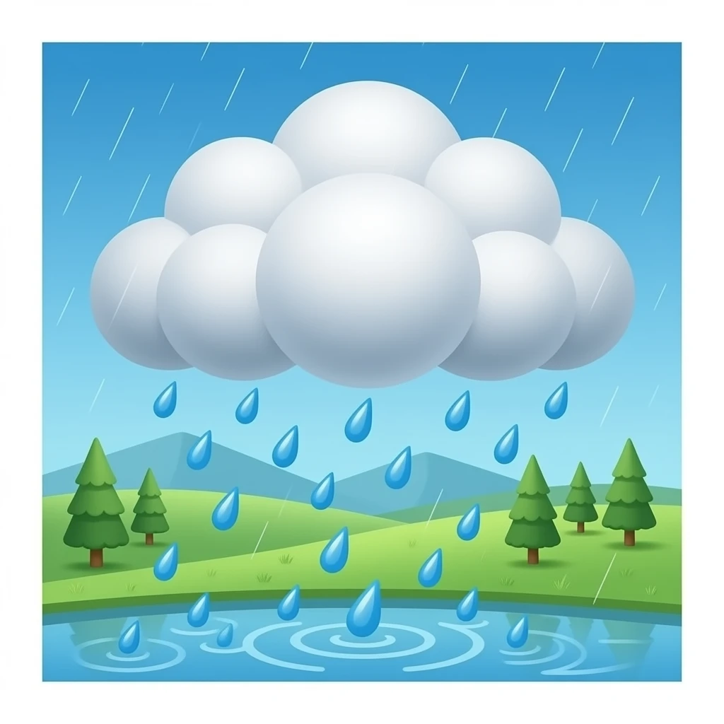 Cloud with Rain emoji