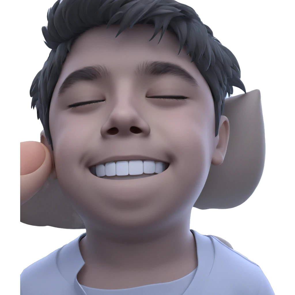 smiling boy with closed eyes emoji