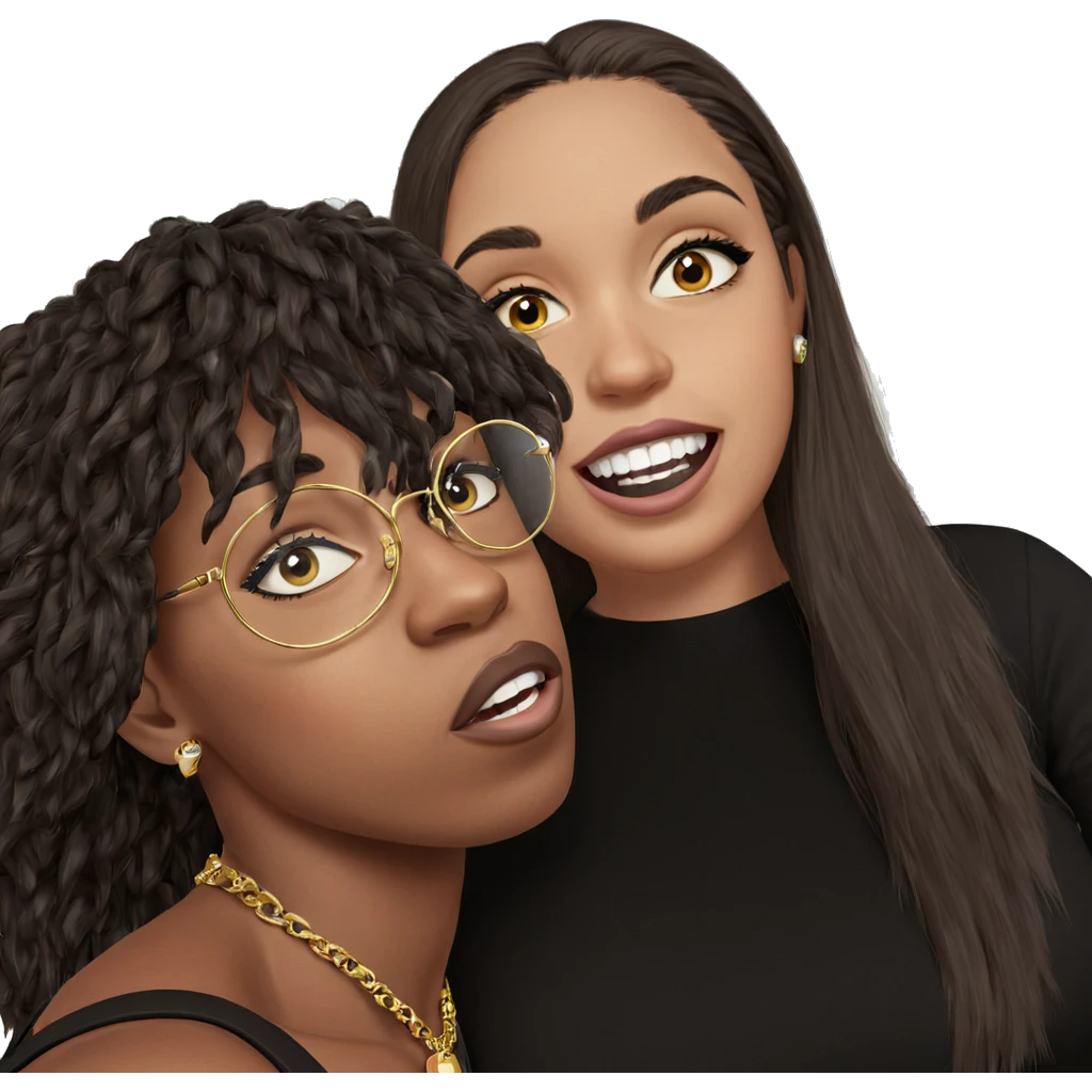 girl and boy with jewelry emoji