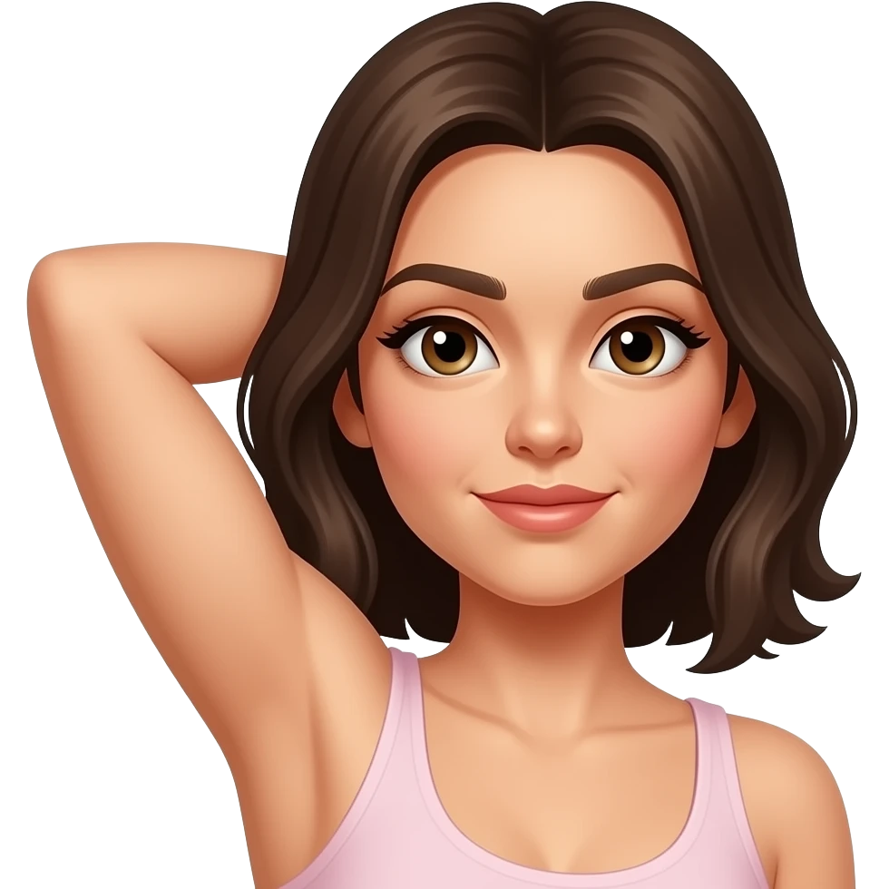 Armpit sniffing female emoji