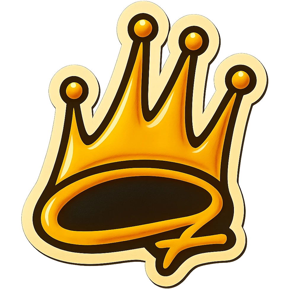 J. Cole crown, vintage, retro, classic, old-school, hip-hop royalty, music symbol, iconic emoji