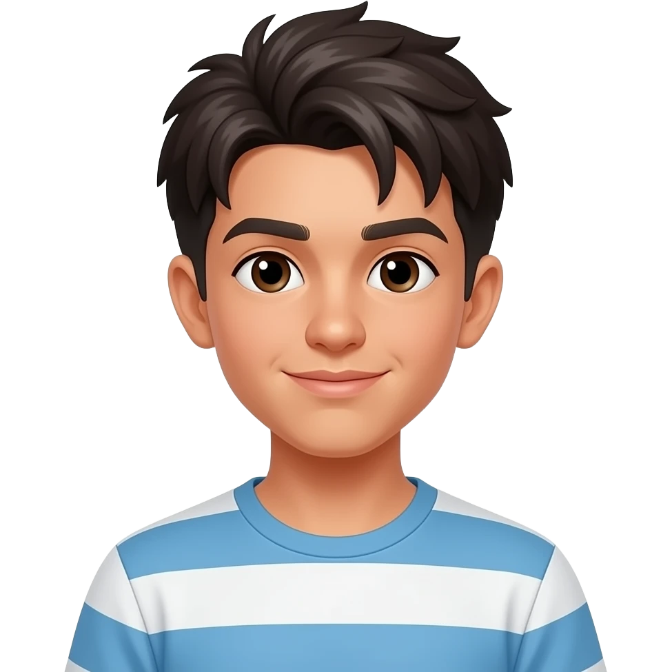 hispanic, 15 yrs, fringe, boy, line up emoji