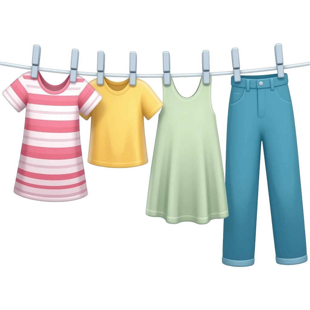 australian washing line with clothes hanging emoji