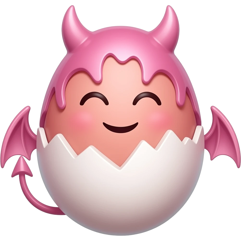 egg sugar devil candy pink emoji