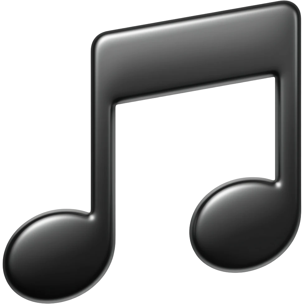 nota musical de color negro emoji