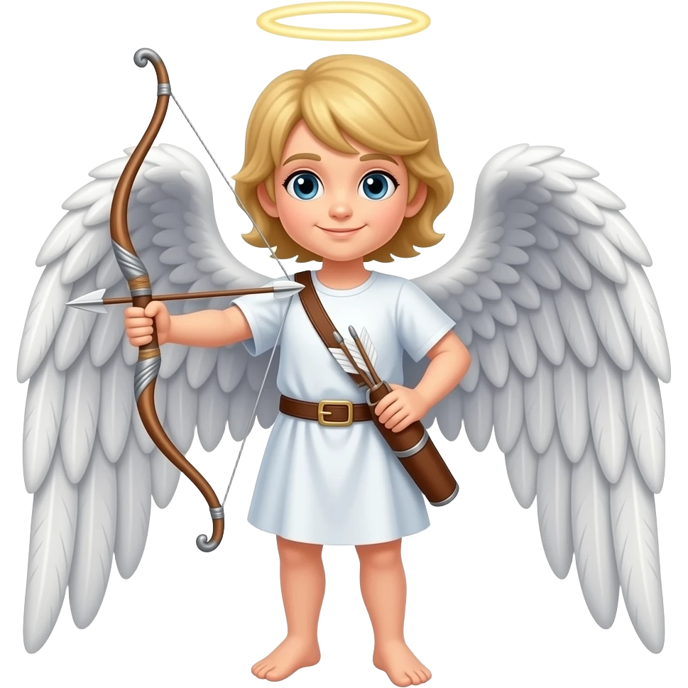 an angel with bow and arrows emoji