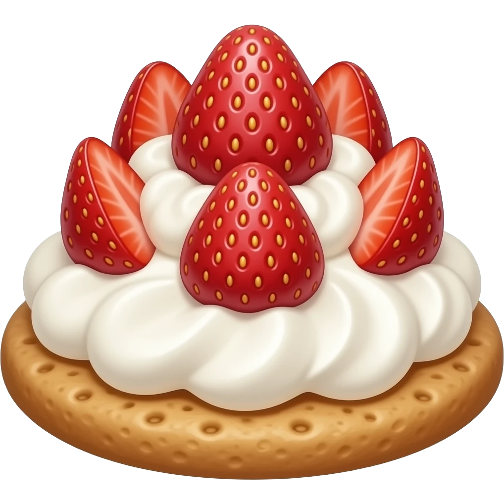 Strawberry cheesecake cookie emoji
