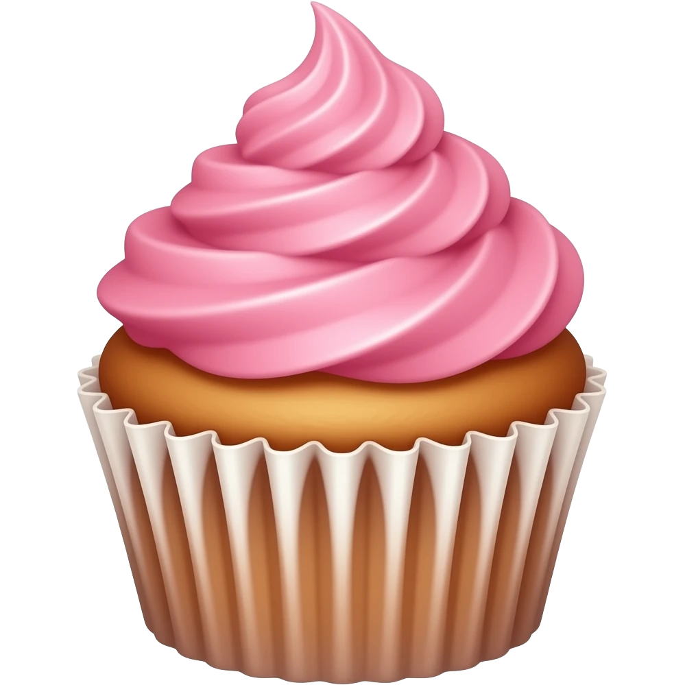 Cupcake with pink icing emoji