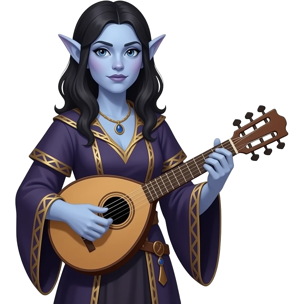 Drow bardic dnd look female emoji