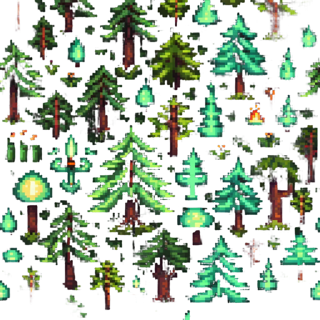 enchanted forest with magical elements emoji