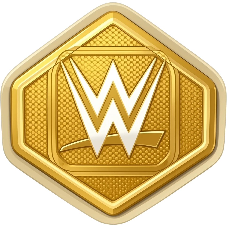 Undisputed WWE Championship the new one gold emoji