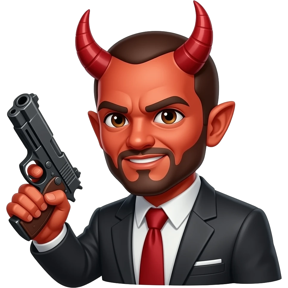 Demonio con pistola emoji