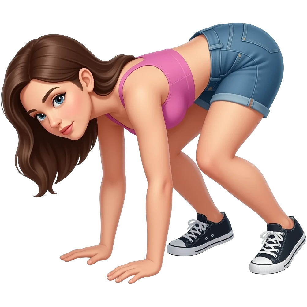 Woman bent over ready for a pounding emoji