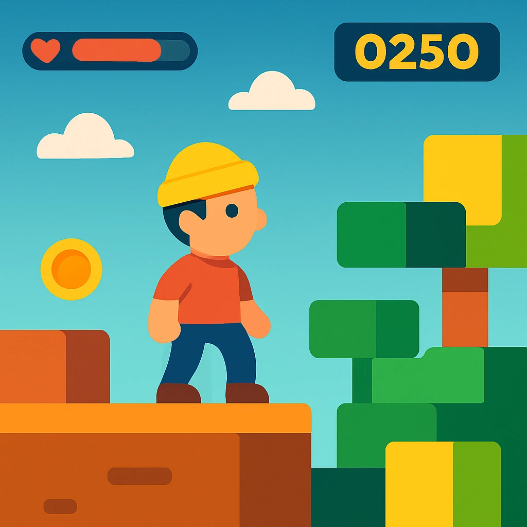Flat design style game emoji