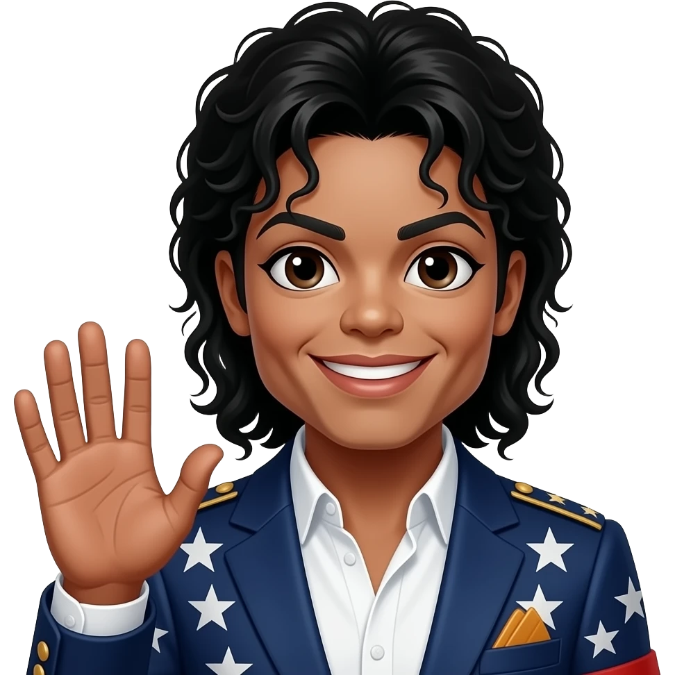 Michael jackson saying hi to afro haired najma emoji