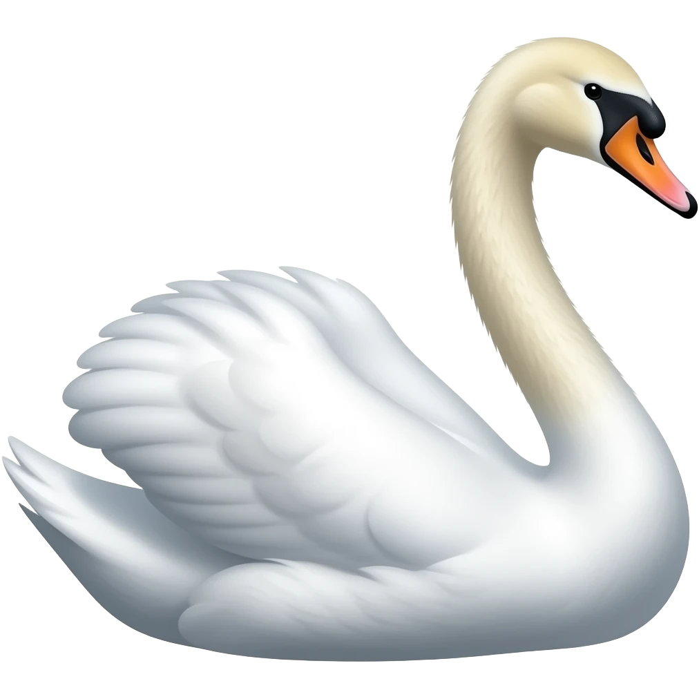 Right side facing swan emoji emoji