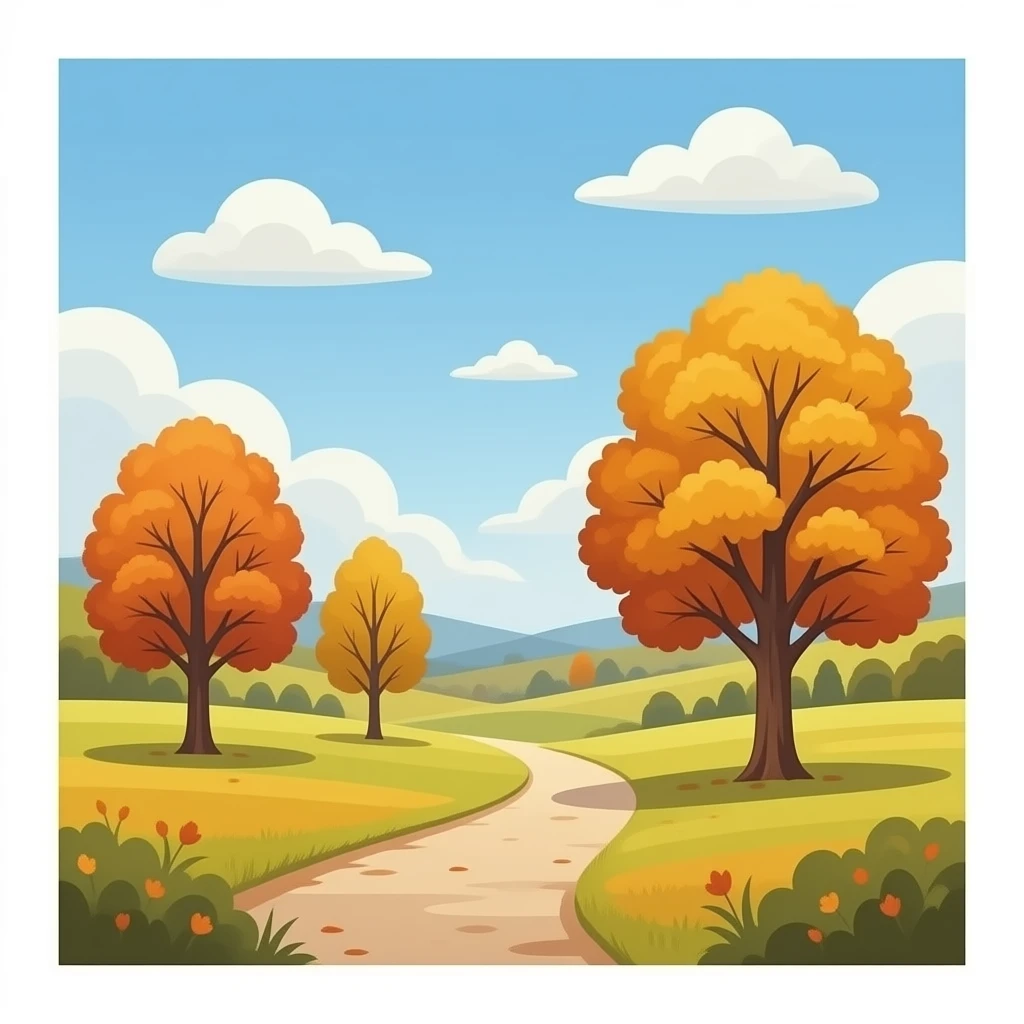 autumn and naked trees landscape emoji