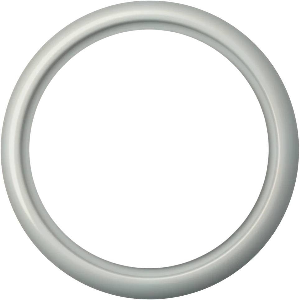 A round white snus can made of matte white plastic with a smooth finish and a slightly thicker rim, viewed from a slightly top-down angle. emoji