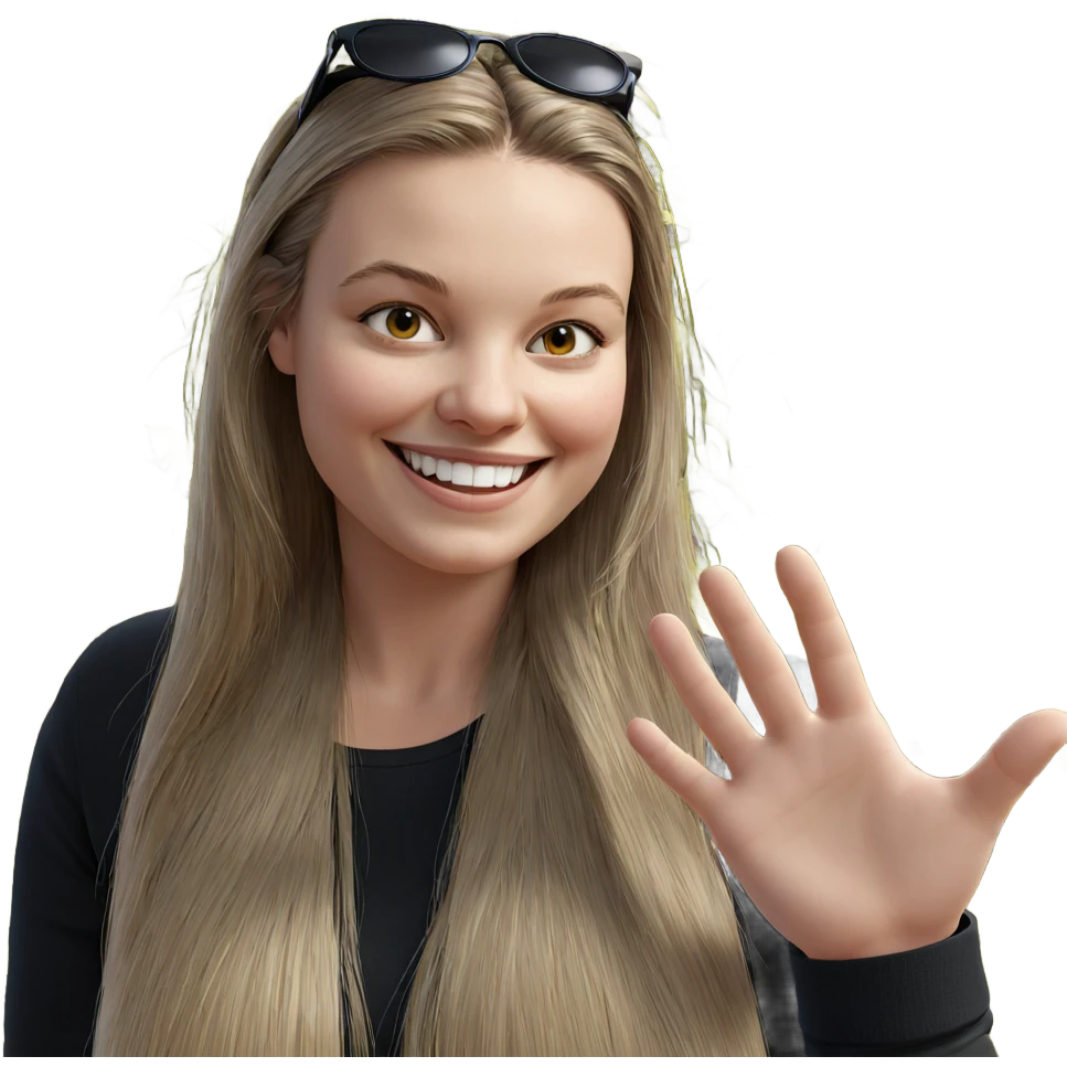 smiling girl with sunglasses emoji