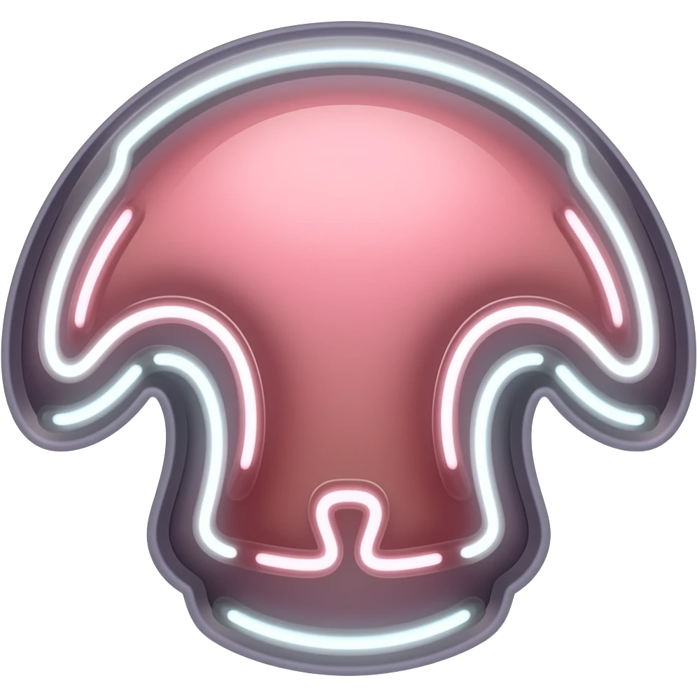 Neon sign that is a penis emoji