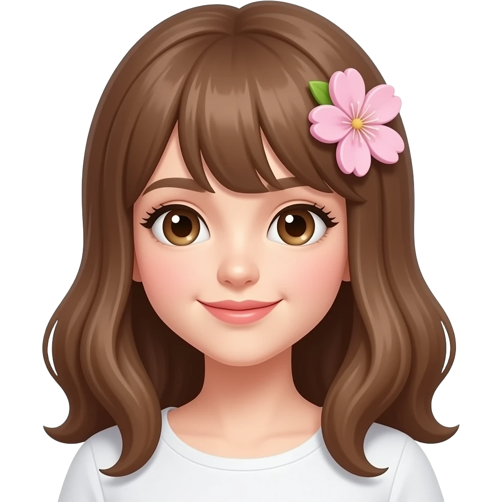 cherry blossom barrette young woman full body emoji
