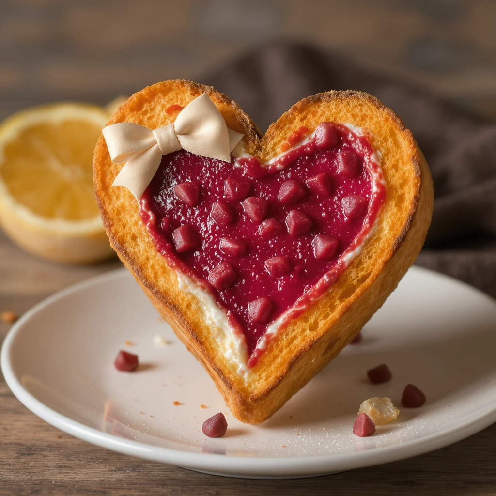 food heart emoji with a bow accent emoji