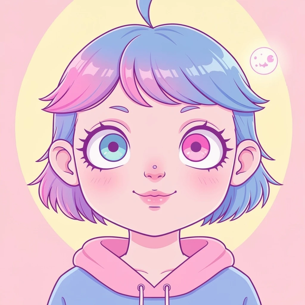 pastel horror profile picture, cute, expressive, minimal, variation 4 emoji