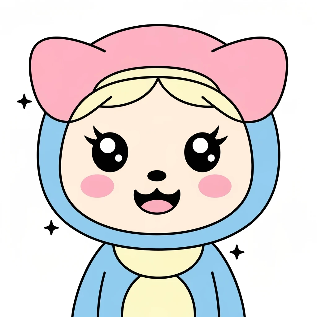kpop fan mascot, cute, expressive, minimal emoji