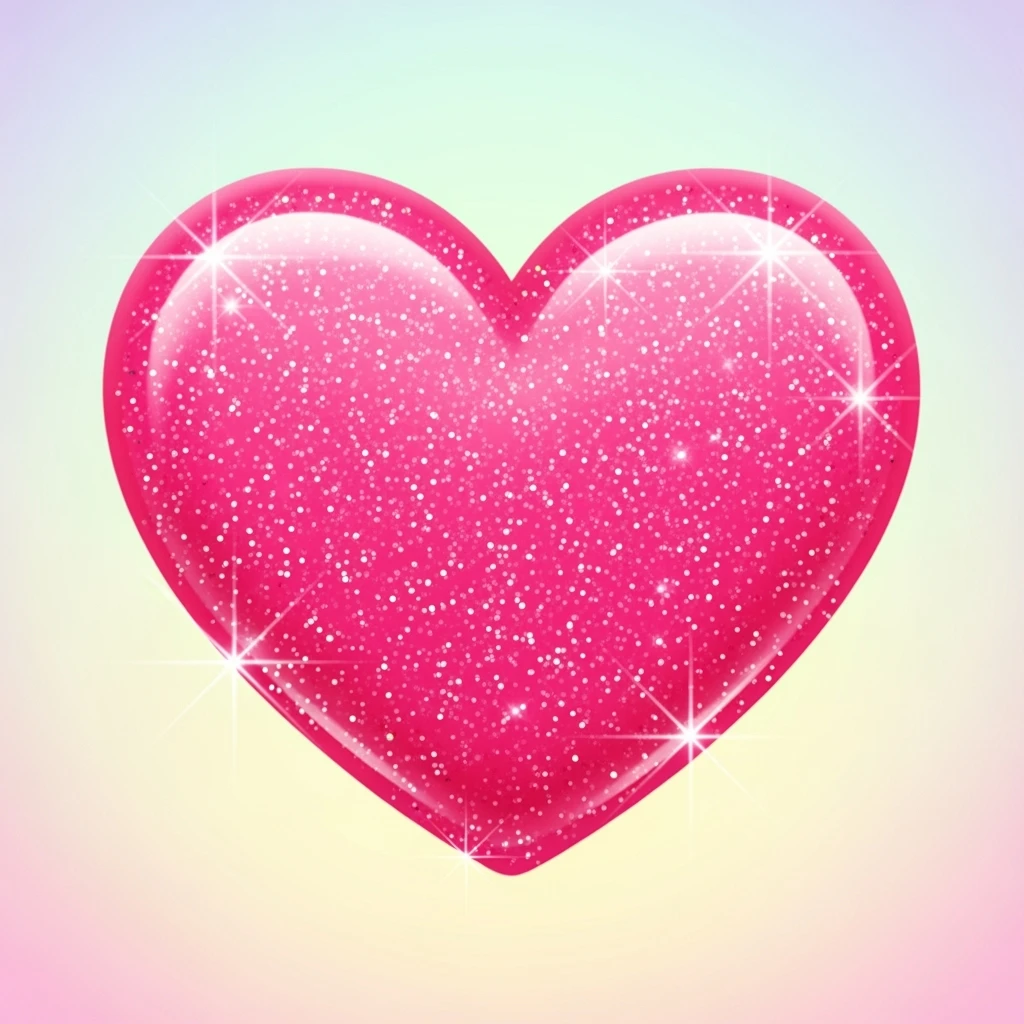 heart emoji with sparkles, cute and shiny emoji