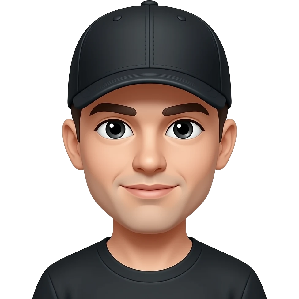 wearing black baseball cap emoji