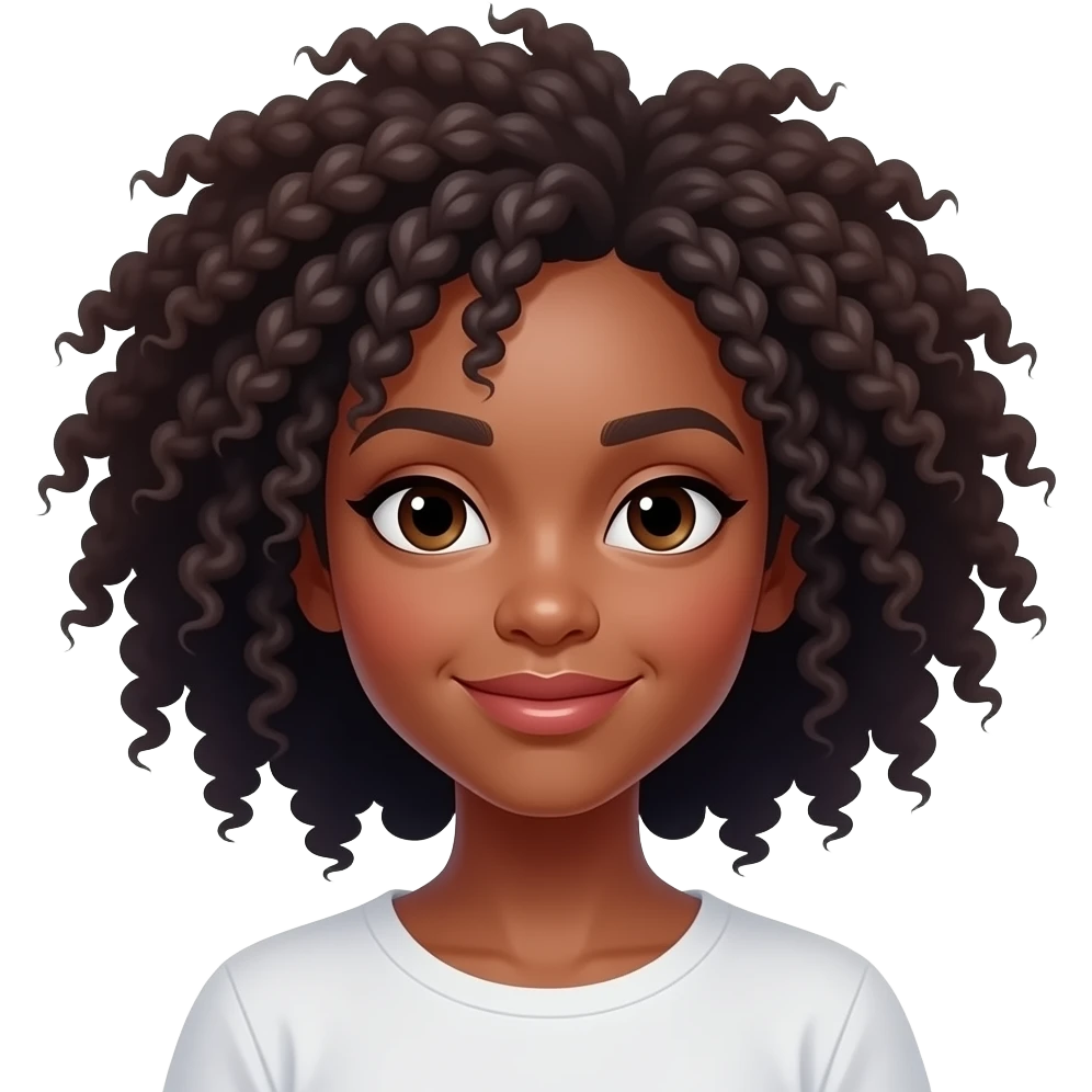 afro girl with vibrant colors color palletee emoji