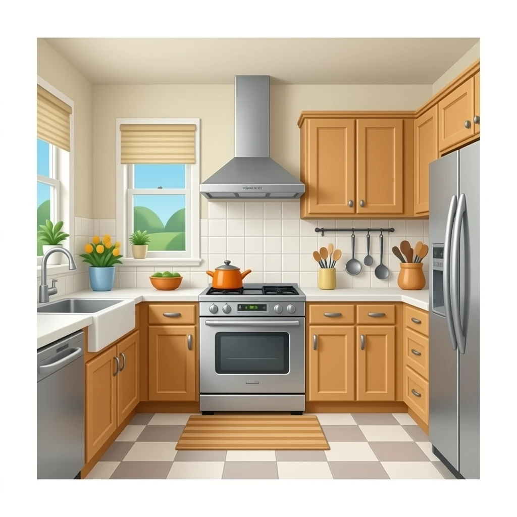 emoji kitchen  no normel kition  not outside  no sun emoji