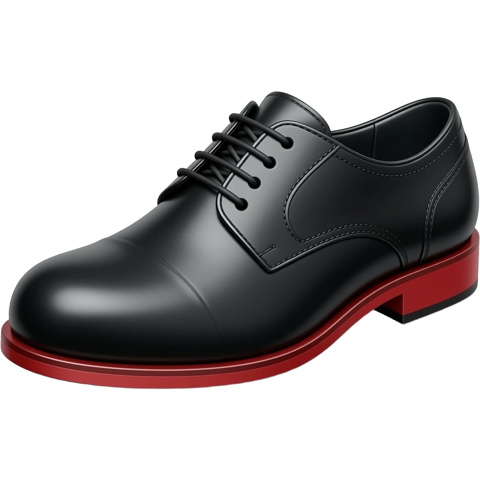 Black shoe red sole emoji