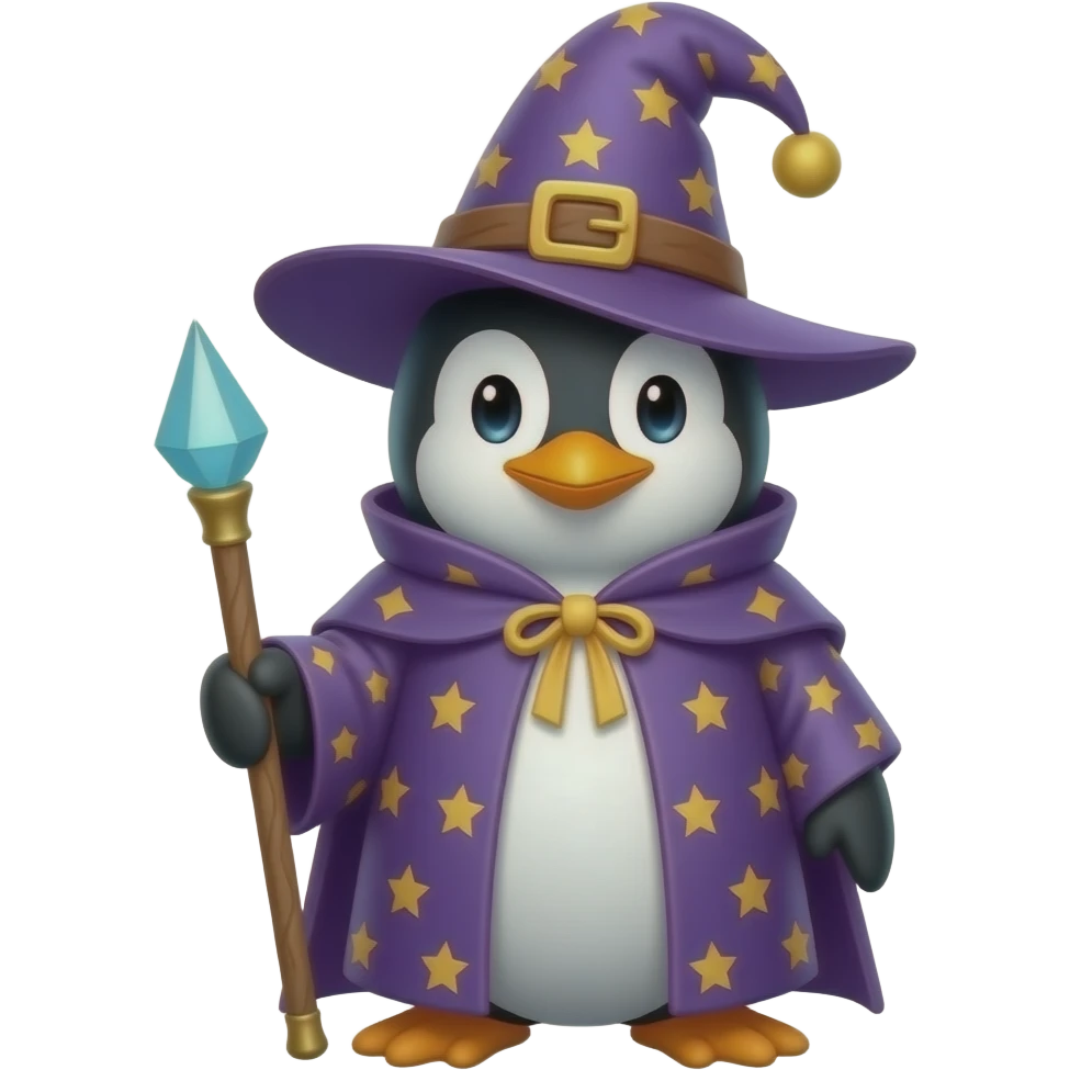 Penguin Wizard emoji