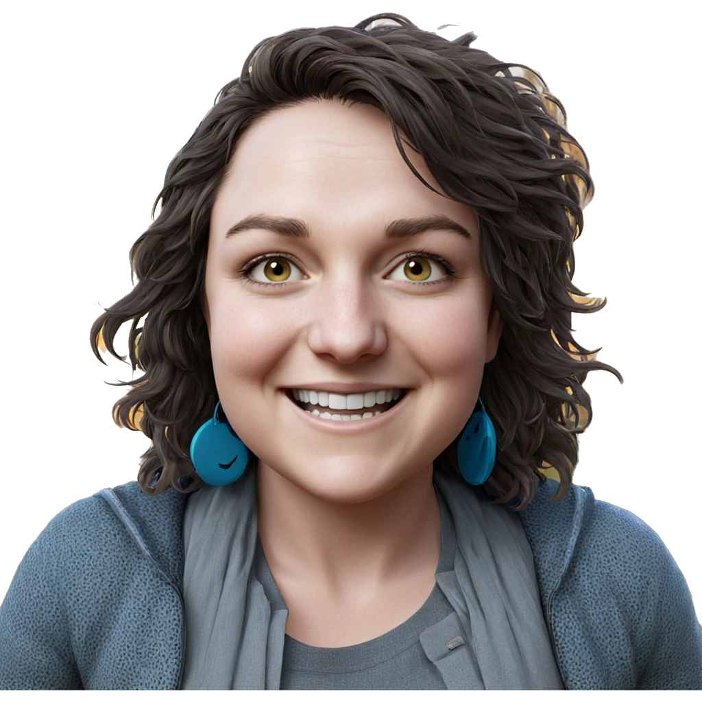 smiling girl in nature emoji