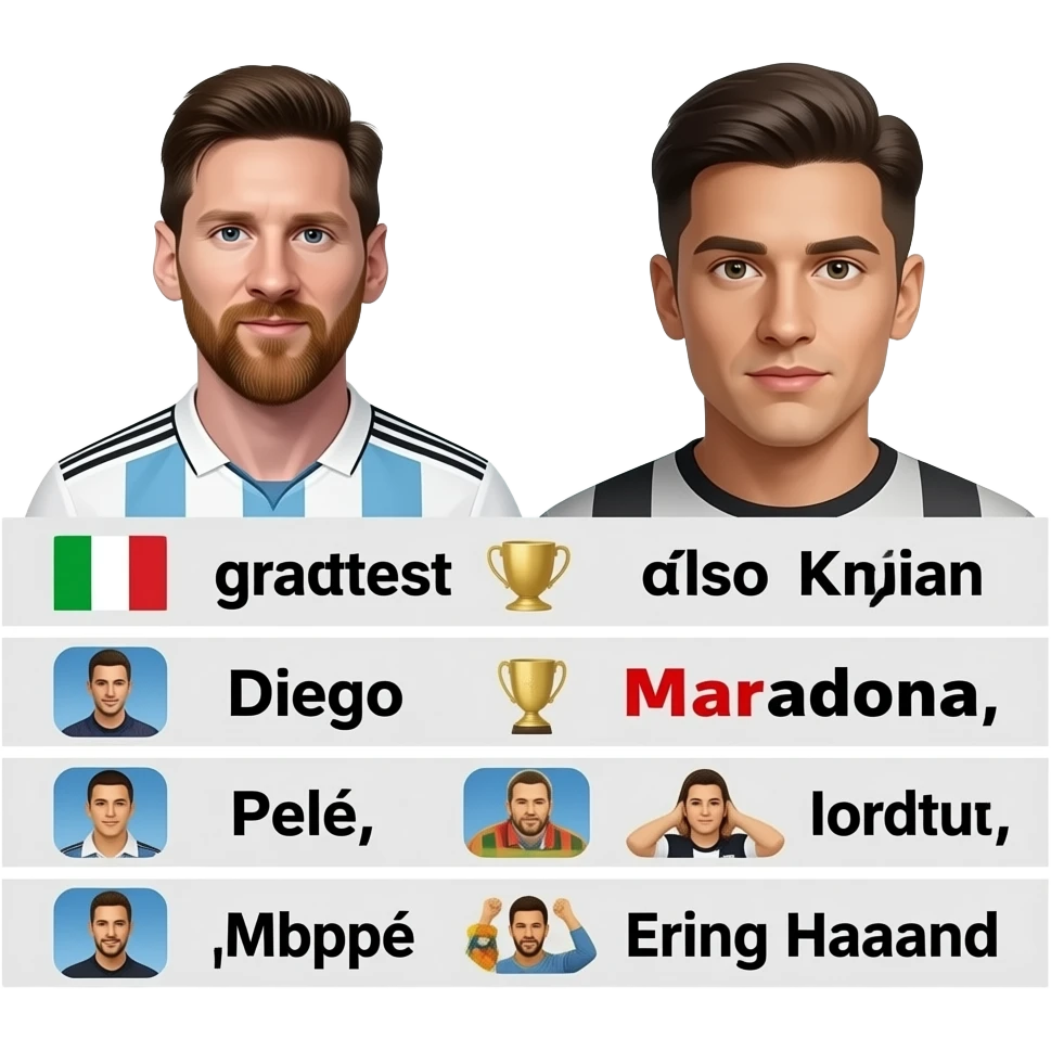 Who is the goat in football? emoji