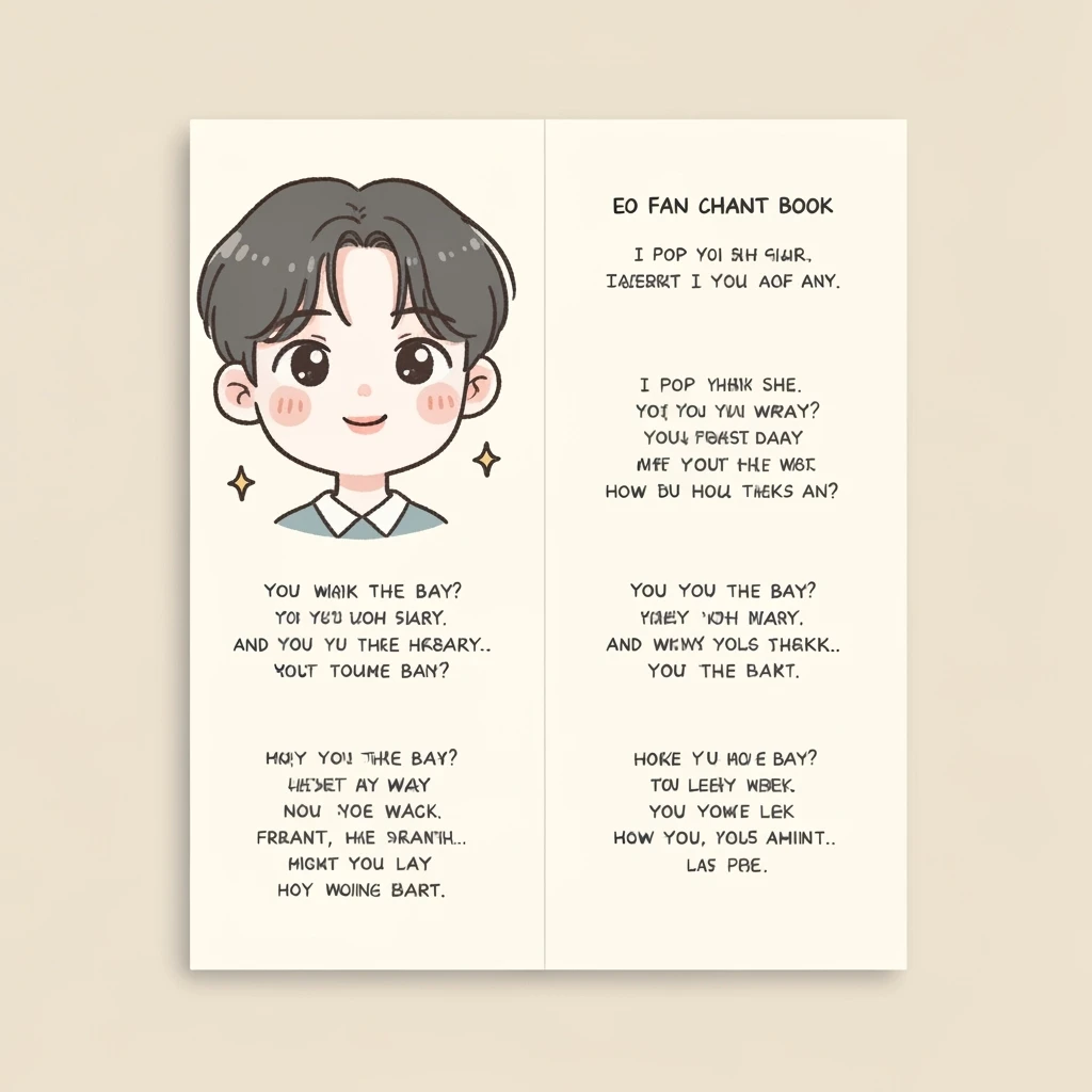 kpop fan chant book, cute, expressive, minimal style emoji