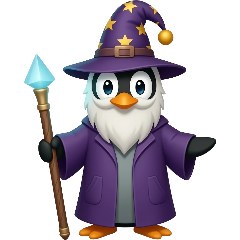 Penguin Wizard emoji