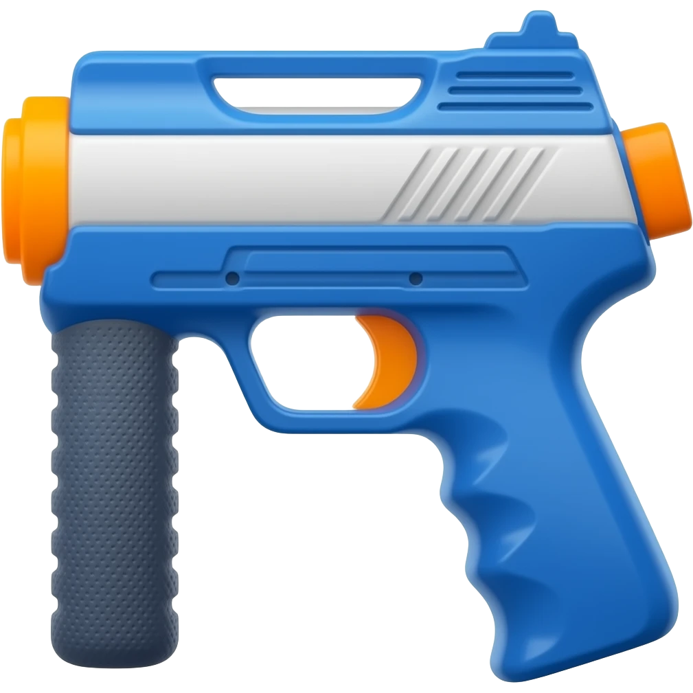 blue and orange nerf emoji